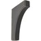 Ekena Millwork 1 3/4"W x 8"D x 10"H Clarksville Wood Vintage Decor Bracket, Black BKTWD02X08X10CVBL - alternate 1